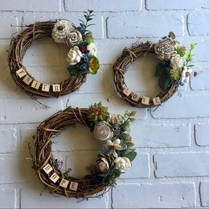 Faith Hope & Love Wreath Set